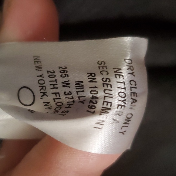 An Original Milly of New York Gray Wool Short Cap Sleeve Gold Button Dress. - Picture 13 of 15